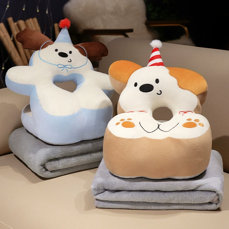 Мультфильм Счастливый щенок подушка для сна Офисная подушка для обеденного перерыва