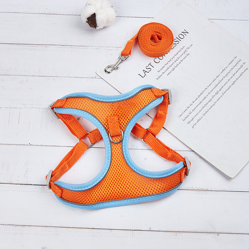 Nuevo cinturón de pecho de mascotas chaleco cinturón de perros respirado perros de verano cuerda de tracción para perros artículos de mascotas