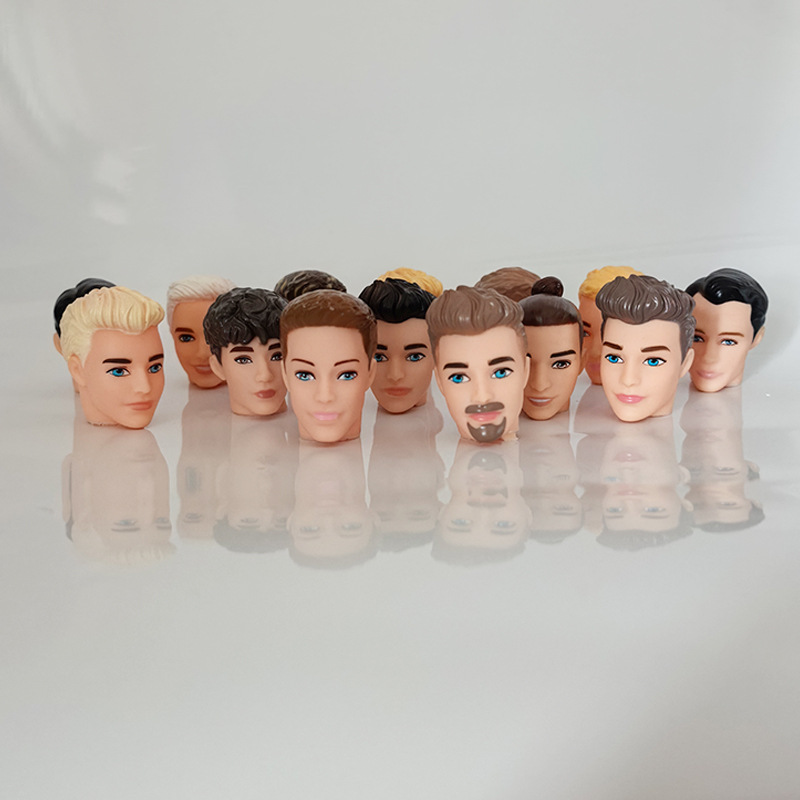 Doll head, men's fashionable human head plastic, soldier, 11 inch