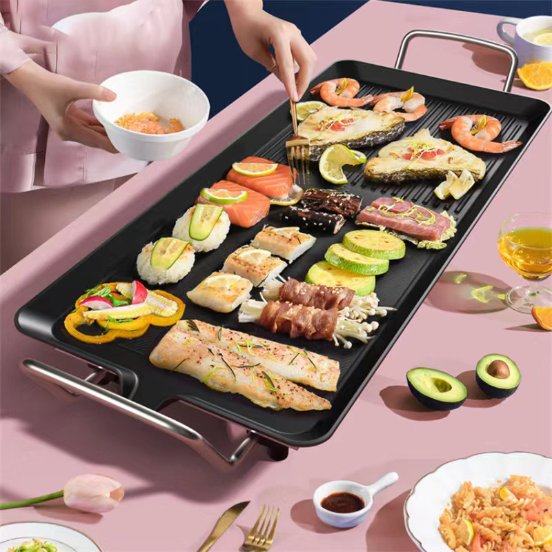家用烤肉锅无烟电烤盘韩式铁板烧室内电烧烤炉煎饼一体锅工厂定制