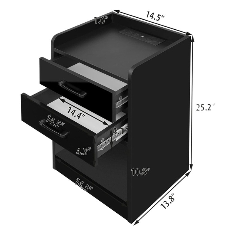 Hogar moderno minimalista mesita de noche cama y desayuno de alquiler multi-capa de almacenamiento gabinete sofá dormitorio recargable mesita de noche