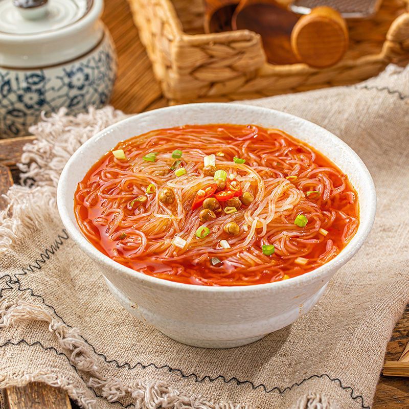 Top-grade square root of 3 sour and spicy rice noodles, sesame paste rice noodles, spicy hot pot, vermicelli, bagged, non-fried, sour and spicy, convenient quick meal