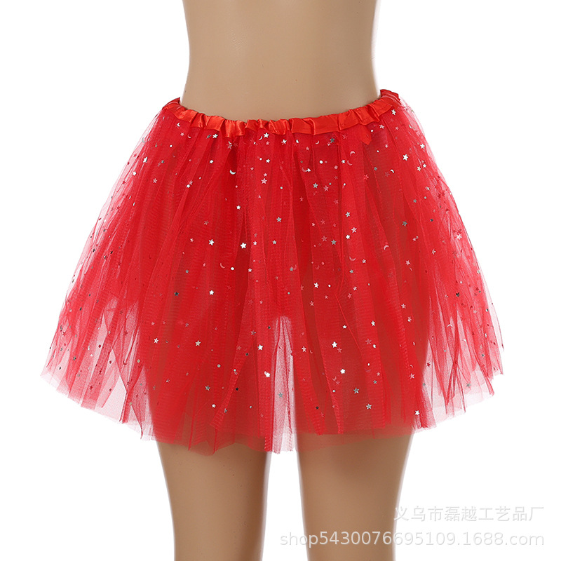 스팽글이 달린 빨간 드레스