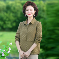 中年妈妈春秋装短款外套时尚薄款上衣中老年女2025年秋季新款夹克