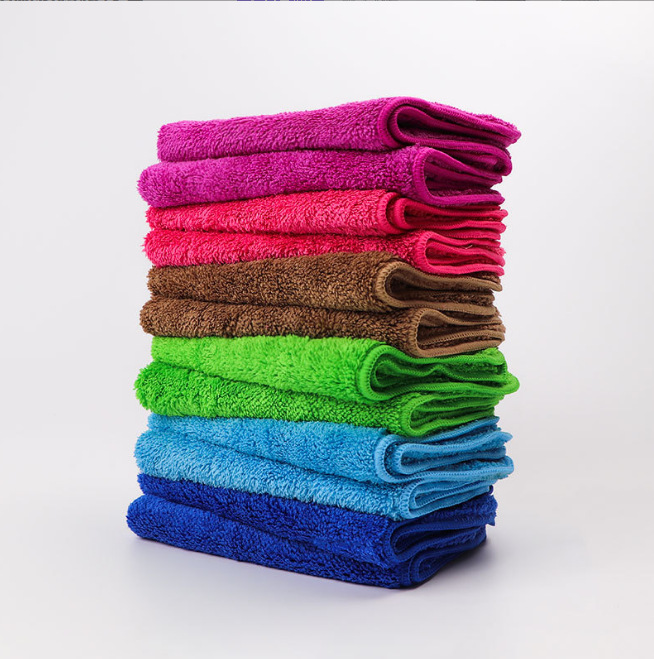 Coral fleece cloth double-sided thickened housekeeping cleaning absorbent non-lint kitchen cloth dish cloth floor cloth