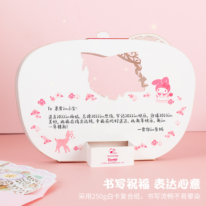 Sanrio 3D Greeting Card with Micky Mouse Big Ear Kitty Cat Dog Blessing Card Birthday Gift Teacher's Day Christmas