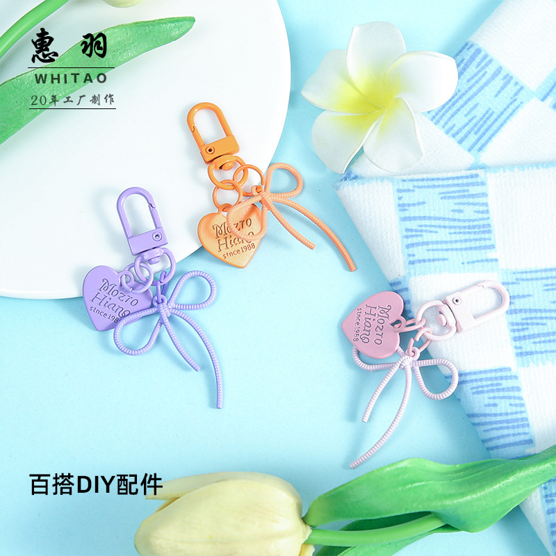 カラフルな塗装合金フィラメント弓キーホルダー DIY イヤリングイヤリング手作り材料ジュエリーアクセサリー卸売|undefined