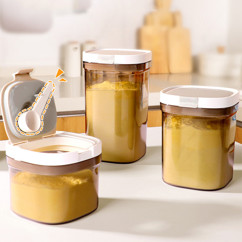 Japanese Home Story Milk Powder Can Rice Nink Storage Can Moisture-proof Sealed Can Baby Going Out to Split Milk Powder Box