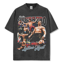 跨境美式复古艾迪·葛雷洛Eddie Guerrero印花短袖T恤水洗重磅潮t