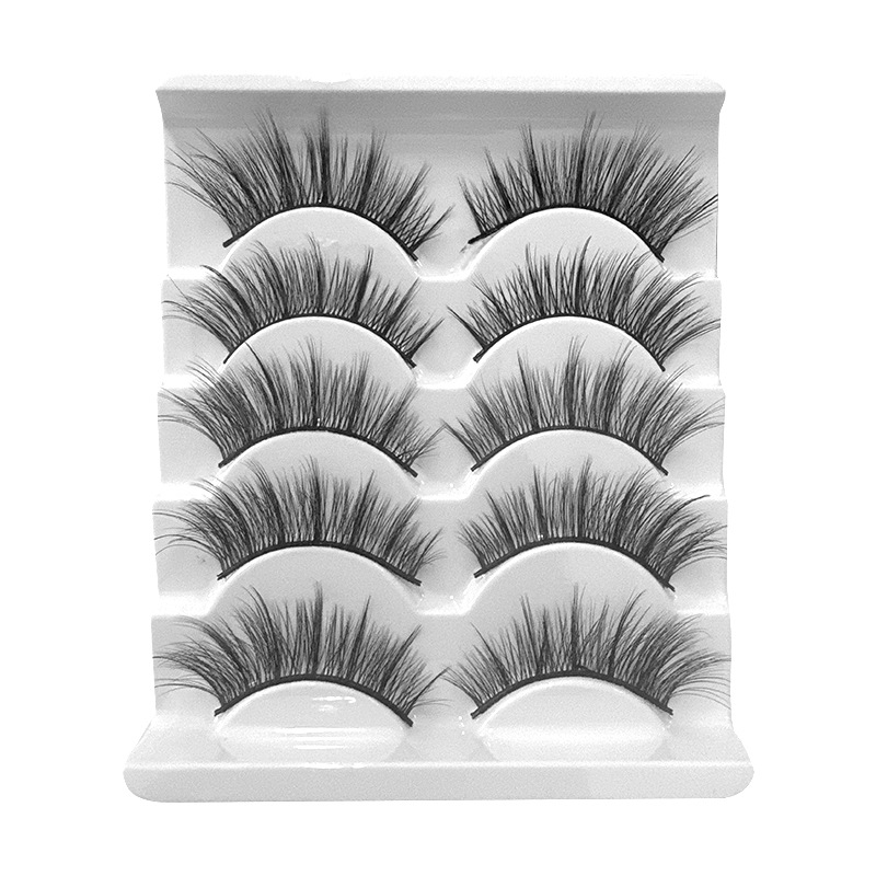 DINGSEN pestañas postizas de fábrica al por mayor 3D pestañas tridimensionales 5 pares Paquete de pestañas tres más de D-46 estilos
