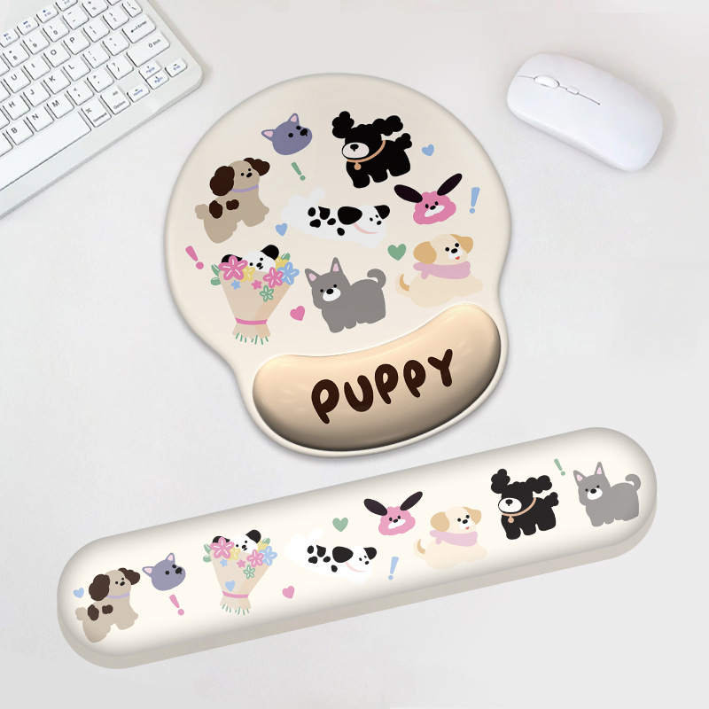 귀여운 강아지 [마우스패드 + 키보드 트레이]