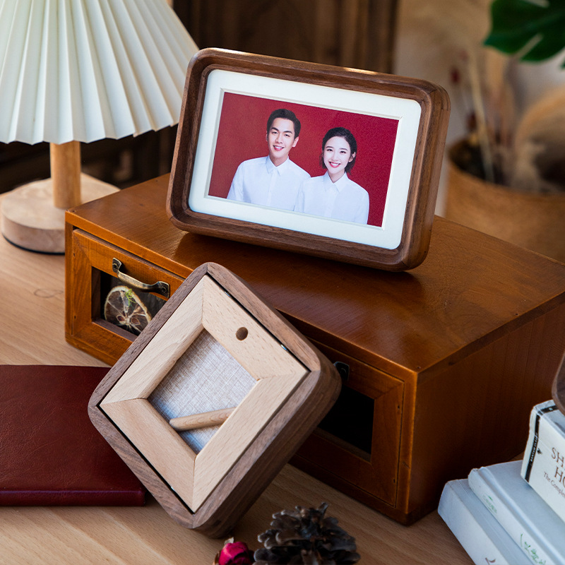 Solid wood photo frame decoration wedding registration photo 6-inch 6-8 marriage certificate photo frame piece wedding photo wash photo made photo frame