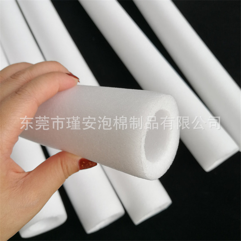 批发白色空心珍珠棉管耐腐减震彩色实心泡沫珍珠棉棒
