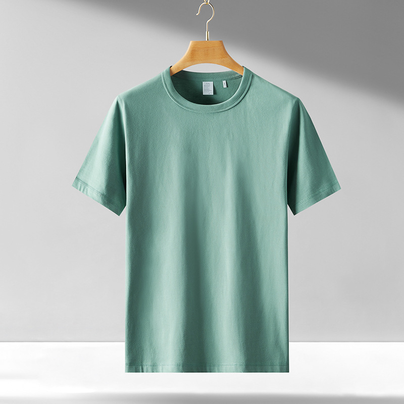 300gコットンTシャツ、白、半袖、丸首、秋冬、メンズ、トップス、ベースレイヤー、純綿、トレンドブランド、日本風、レトロ