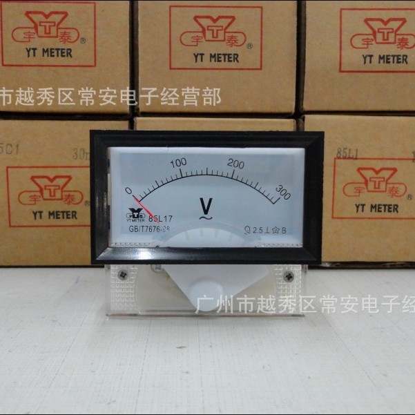 上海宇泰 指针式交流电压表  85L17-V  40*70