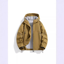 户外山系冲锋衣2024男新品时尚潮流青年男士宽松痞帅风夹克外套衫