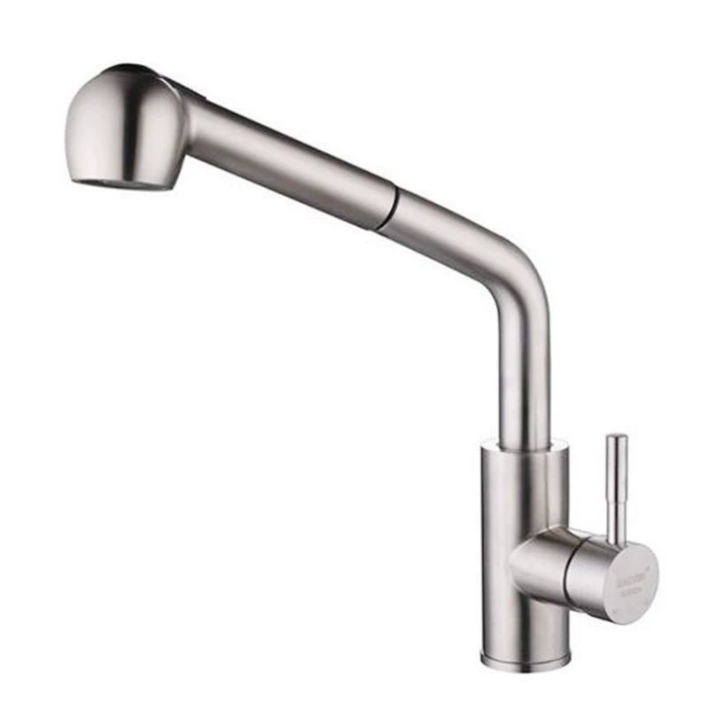 Black 304 stainless steel pull-out kitchen faucet sink sink telescopic universal hot and cold faucet