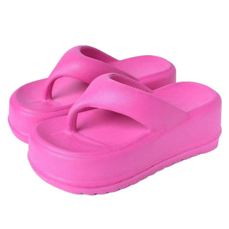 New EVA Flip-Flops For Women, Thick Sole, Toe-Post Sandals, Summer Outdoor Wear, Height-Increasing Soft Sole Beach_vogvips.com