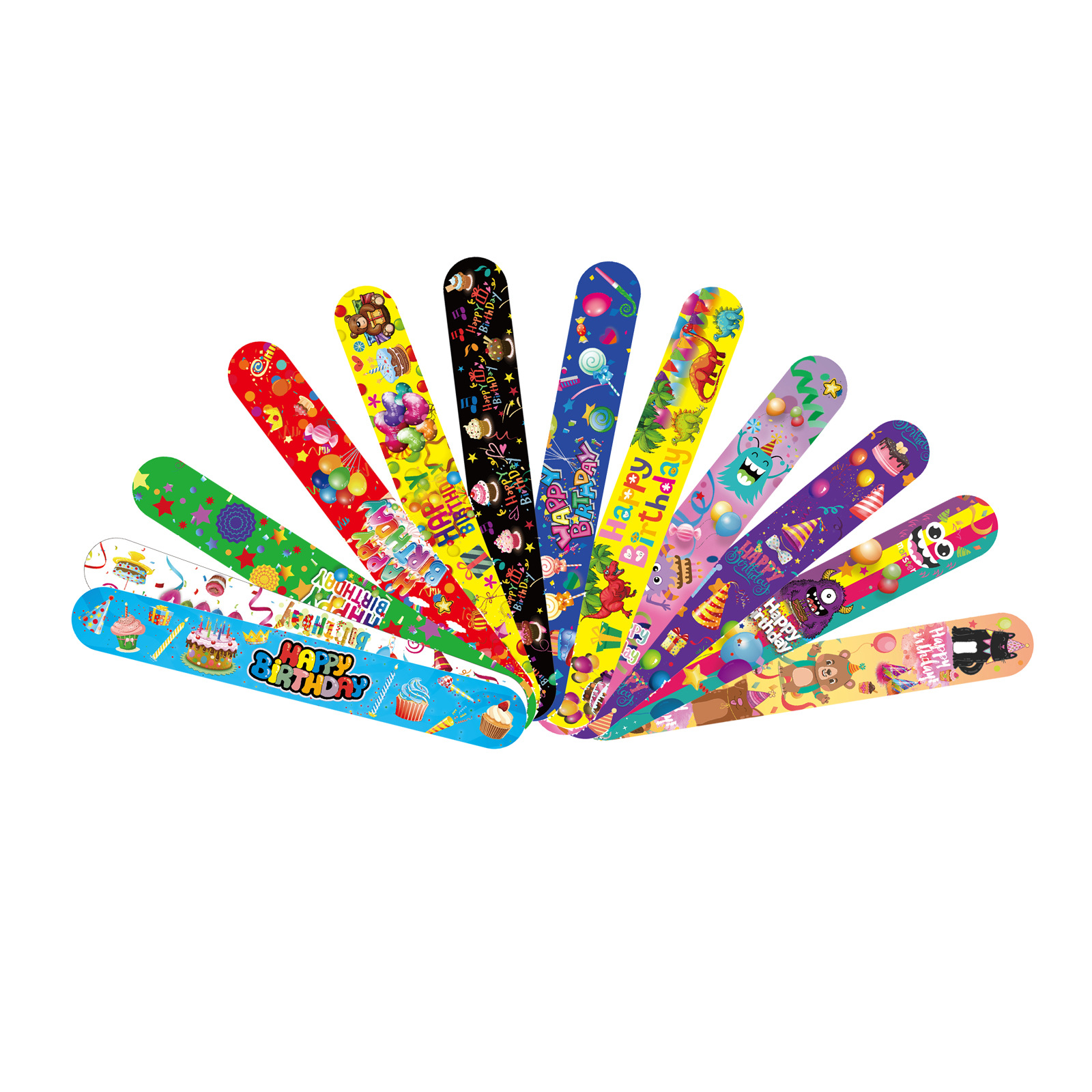 Cantidad de dibujos animados transfronterizos tema de fiesta de cumpleaños PVC anillo de cumpleaños pulsera de anillo de palpitación encantadora diversión infantil