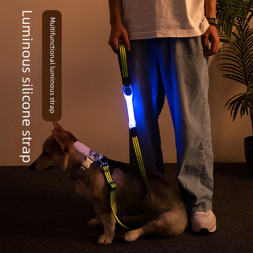 Manufacturer wholesale LED flashing light strap, glow-in-the-dark warning signal light, pre-festival warning flashing hanging strap