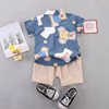 Summer clothing, cartoon cute set, children's summer shirt, 0-1-3 years, children's clothing