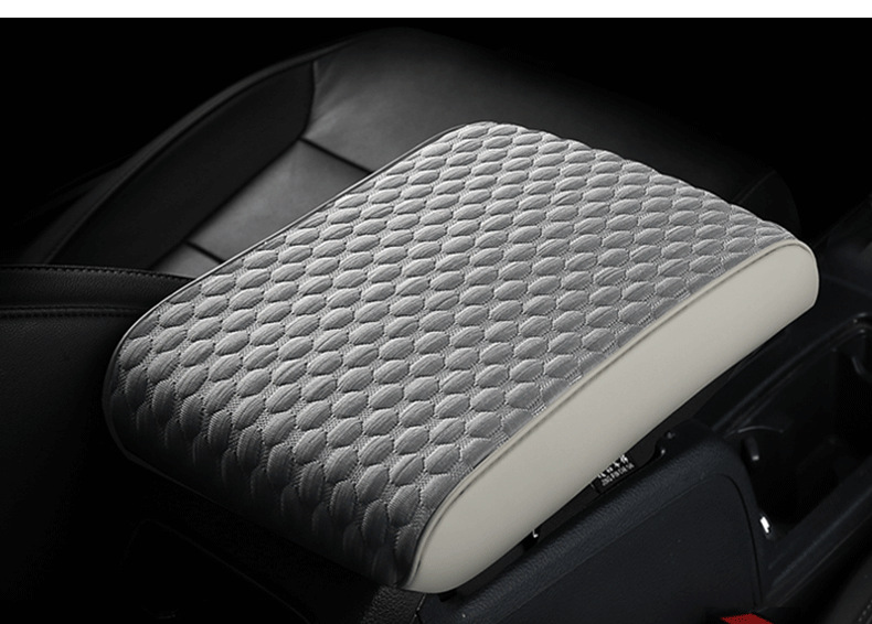 Factory direct car summer ice silk armrest box cushion memory foam leather booster cushion universal central armrest pillow