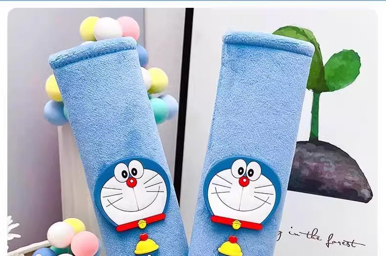 Car Seat Belt Shoulder Cover Cute Cartoon Jingle Cat Extended Men's and Women's Anti-Strangle Protection Creative Personalized Car Decoration