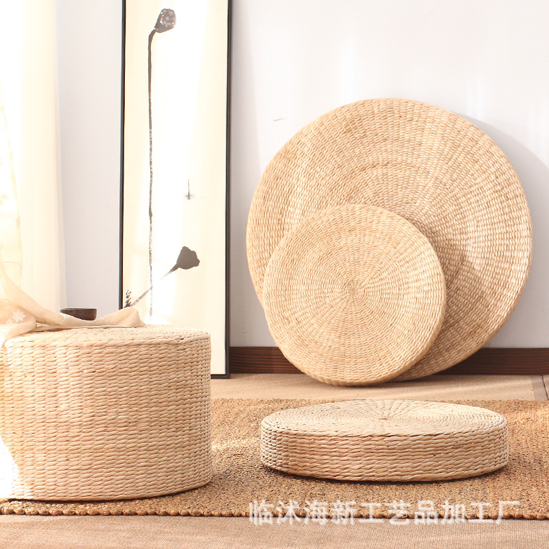 Futon Seat cushion Ground Straw Meditation Tatami Cushion Japanese Windows household Play cushion meditation Mat grass Cushion