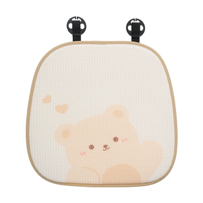 Seat cushion, seat cover, for All Seasons, Cute and Non-Slip - honeycomb-waving-bear-and-rabbit-cushion-in-front-row