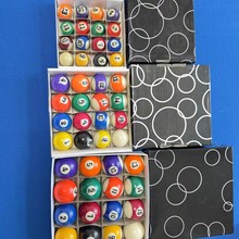 儿童台球子四种尺寸迷你小球家用桌球树脂球16彩台球黑8球批发