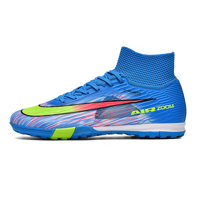 Zapatillas de fútbol transfronterizas sin costuras de caña alta con tacos TF para césped artificial y tacos AG para entrenamiento de hombres, mujeres, niños y jóvenes. image 4