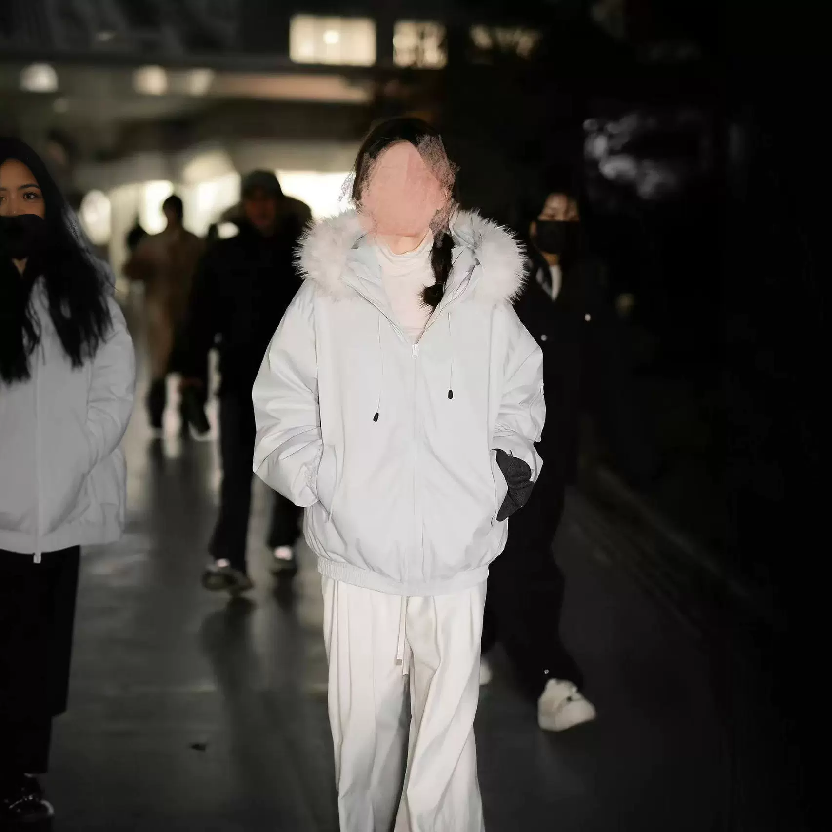 【赵露思同款】2025年新款三防棉衣国潮冬季大毛领工装派克棉服男