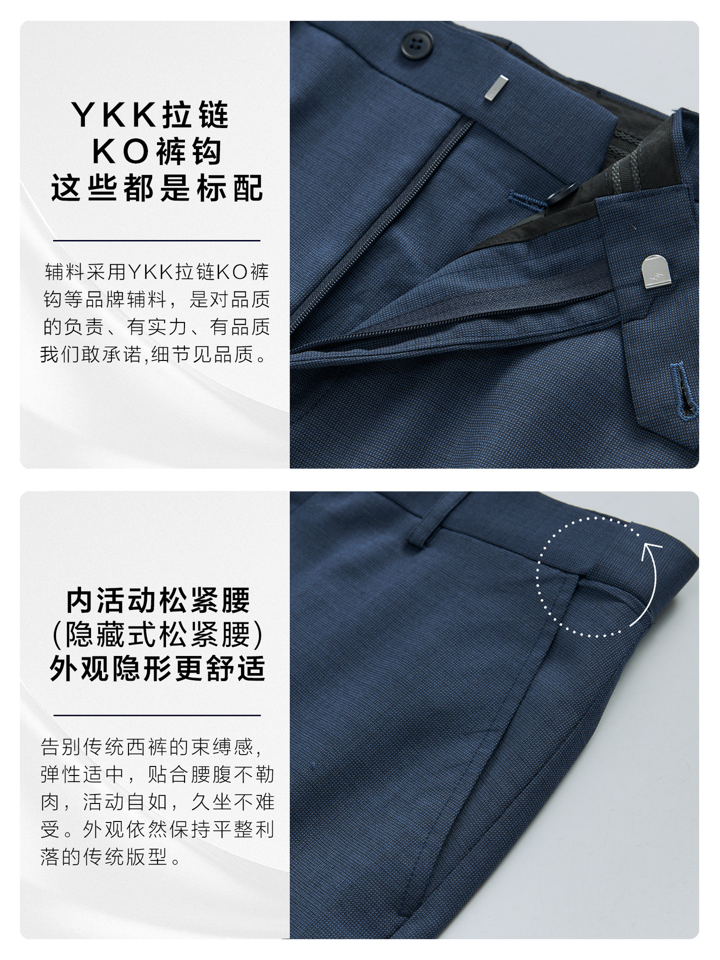 Pantalones de lana para hombres, pantalones de negocios, pantalones casuales gris-azul, pantalones de servicio, incluidos los pantalones de Lesel