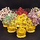 Yellow crystal cash cow ornaments small fortune tree home creative wine cabinet home decoration accessories TV cabinet fortune ingot tree
