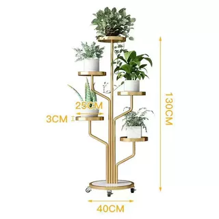 花盆架现代简约阶梯式花架客厅新款金属室内阳台可移动花盆置物架