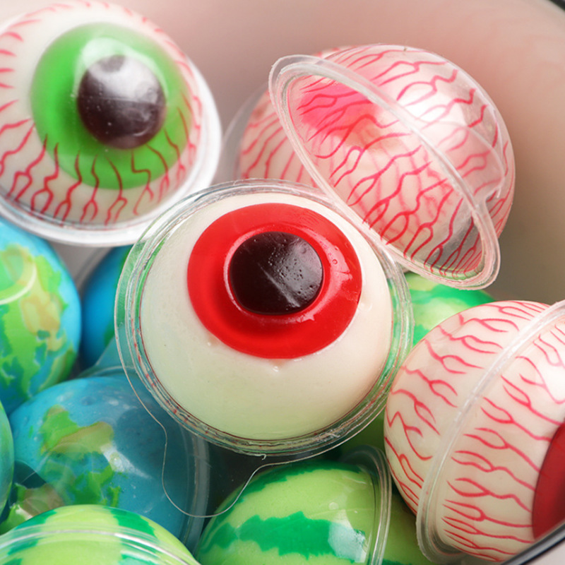 Big Cool originality 3d Eyeball Soft sweets football circular Kuso Halloween candy