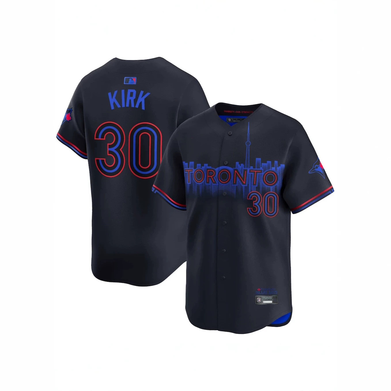 2026新款MLB美式3D印花 棒球服短袖蓝鸟队城市版外贸现货短袖开衫