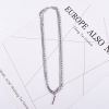 Tide, lightening hair dye stainless steel, necklace with letters, chain for key bag , accessory hip-hop style