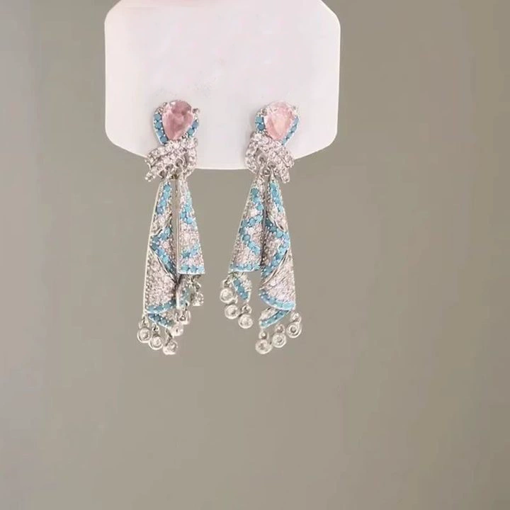 Серебряная игла, модные серьги, простой и элегантный дизайн, стиль легкой роскоши, высокое качество