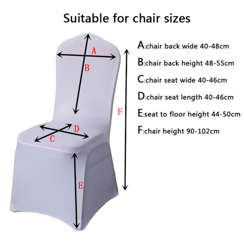 Directly supplied from the manufacturer, high-end hotel wedding banquet site polyester one-piece all-inclusive white chair cover elastic chair cover