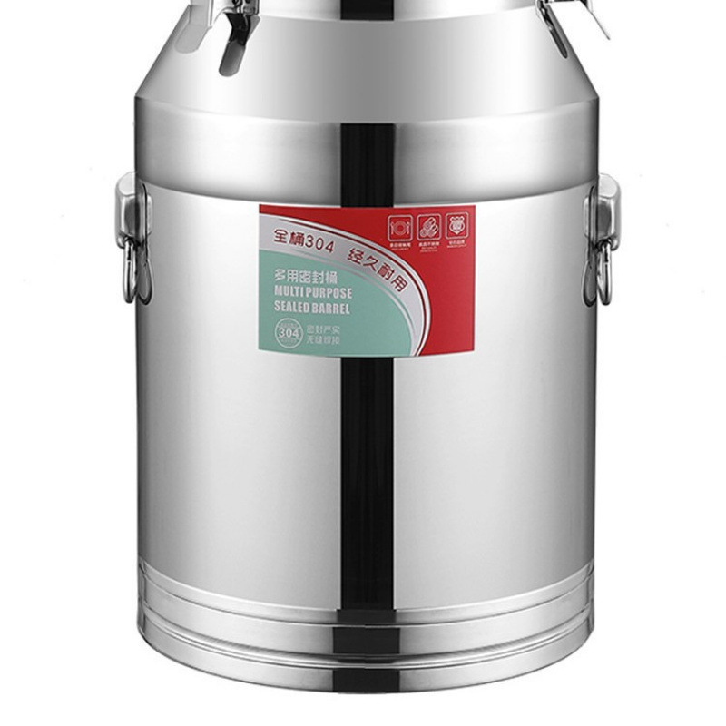 Barril de arroz de acero inoxidable, barril de arroz, barril de harina doméstico, tanque de almacenamiento a prueba de insectos y humedad, barril de aceite de sellado a prueba de humedad, metal
