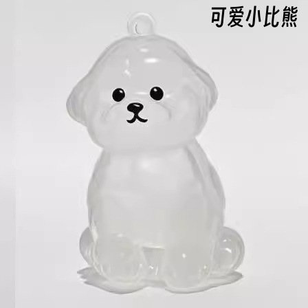 かわいい子犬透明毛収納ボックス動物毛玉カプセルペンダント装飾記念ダストボックスセットおもちゃ|undefined