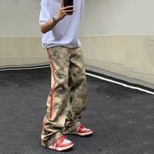 重磅原创美式街头嘻哈迷彩裤男可调节拉链百搭休闲男女ins工装裤