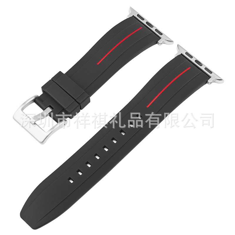 现货批发适用苹果手表678代iwatch45智能手表橡胶TPU防水弧形表带详情17