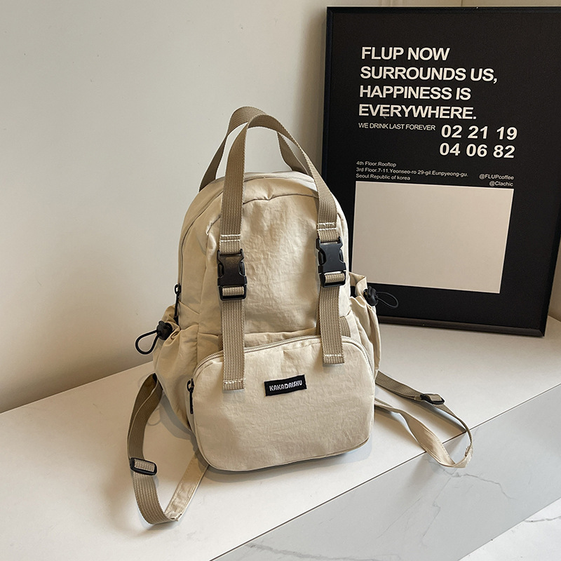 Bolsa de pecho de mujer, doble hombro, multifuncional, grande, ligera, desmontable, simple, ocio, viaje, escuela, mochila portátil.