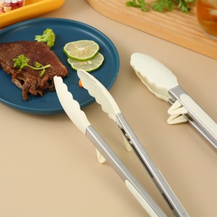 in stock with bracket silicone food clip stainless steel food clip outdoor barbecue clip bread clip barbecue clip steak clip