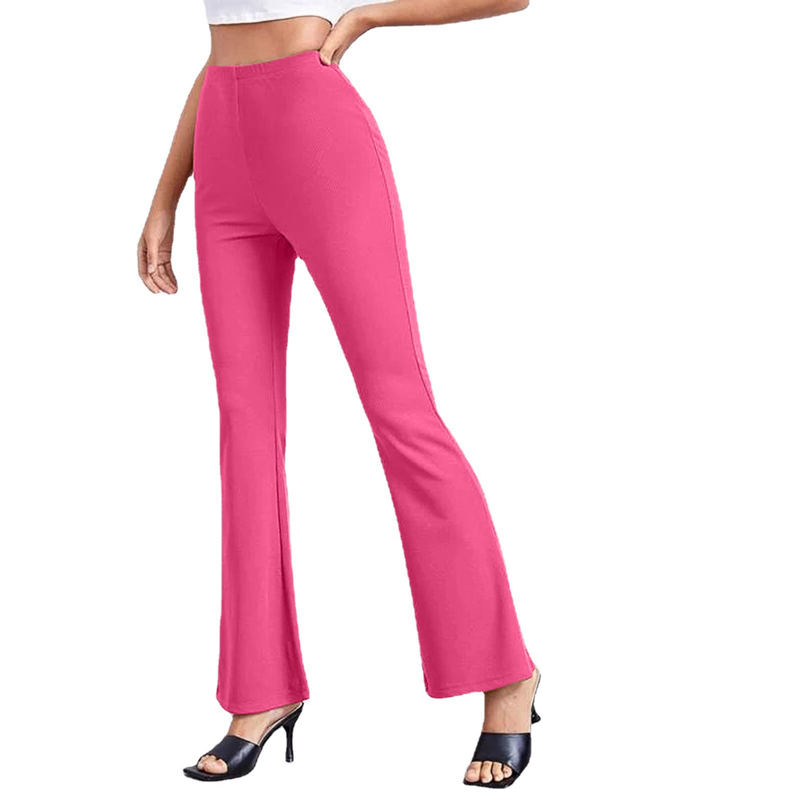 Women's Daily Simple Style Solid Color Full Length Casual Pants Flared Pants display picture 6
