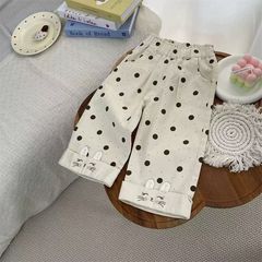 女童休闲裤女婴儿童秋季2025新款宝宝韩版波点春秋卡通
