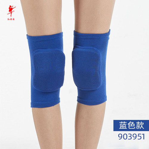 Red dance shoes for men and women thickened knee pads Sponge dance sports running knee pads autumn warm 903951