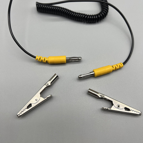 Supply anti-static double-headed crocodile clip 1.8-meter PVC grounding cord with star claw for anti-static workbench use